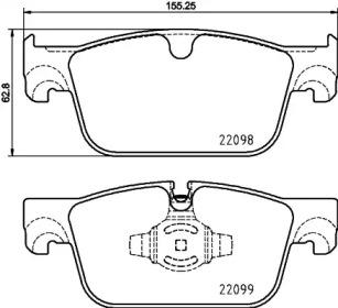 Колодки тормозные дисковые передние volvo s90 ii esportivo (234), s90 ii (234), v60 ii (225), v90 ii