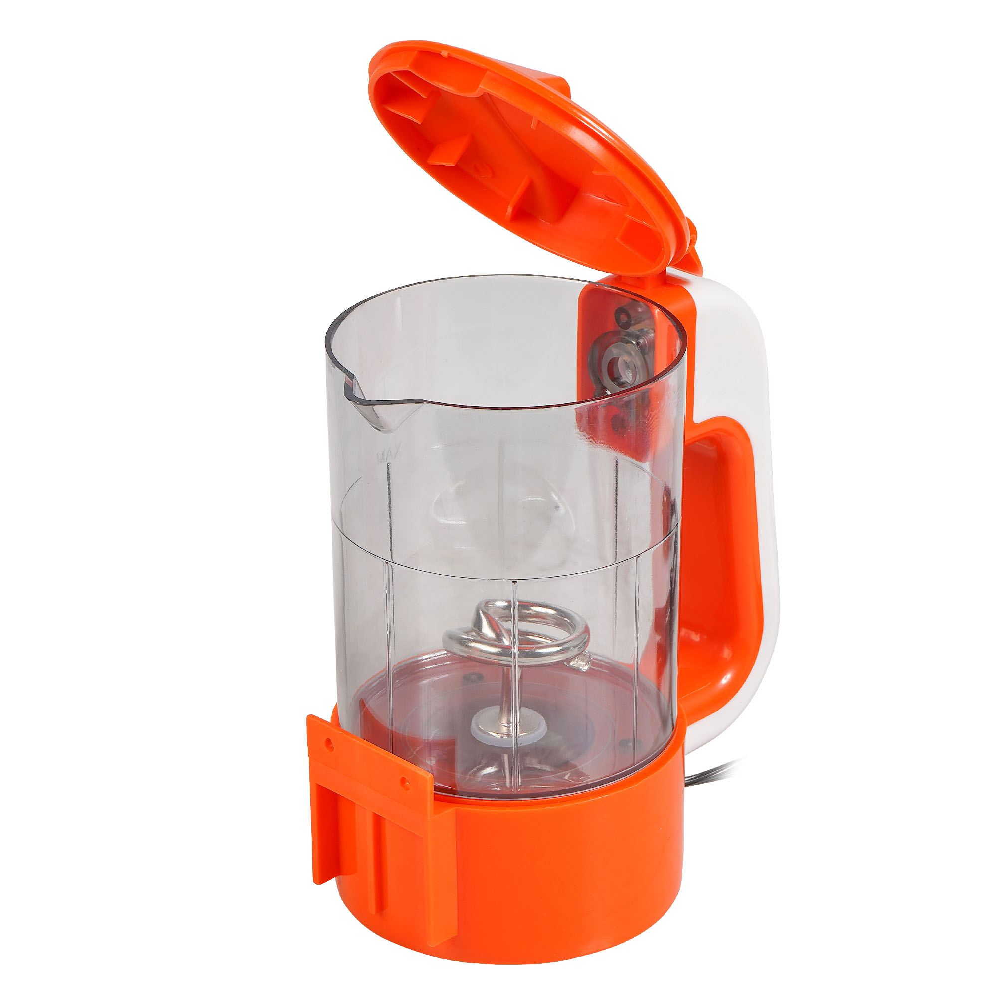 Чайник автомобильный 12в прозрачный/оранжевый пластик (abk-12-03)