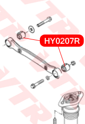 

САЙЛЕНТБЛОК ПОПЕРЕЧНОЙ ТЯГИ ЗАДНЕЙ ПОДВЕСКИ, ВНУТРЕННИЙ, HY0207R