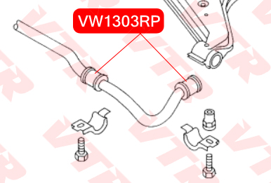 

ПОЛИУРЕТАНОВАЯ ВТУЛКА СТАБИЛИЗАТОРА ЗАДНЕЙ ПОДВЕСКИ, VW1303RP