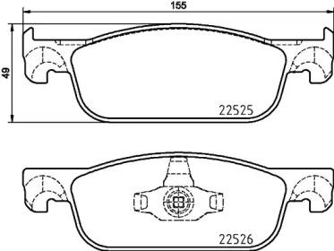 

КОЛОДКИ ТОРМОЗНЫЕ ДИСКОВЫЕ, DACIA LOGAN II 10 12- DACIA LOGAN MCV II 02 13- DACIA SANDERO II 10, P68065