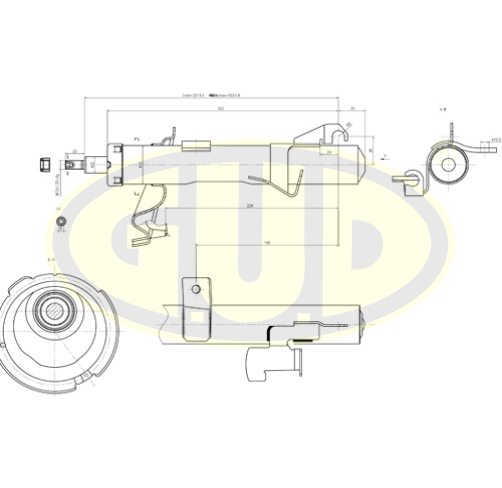 

АМОРТИЗАТОР ПЕР R MAZ 3 1.4-2.0, 1.6-2.2D, DIT, MZR-CD 03-, MAZ 5 05-, GSA334700