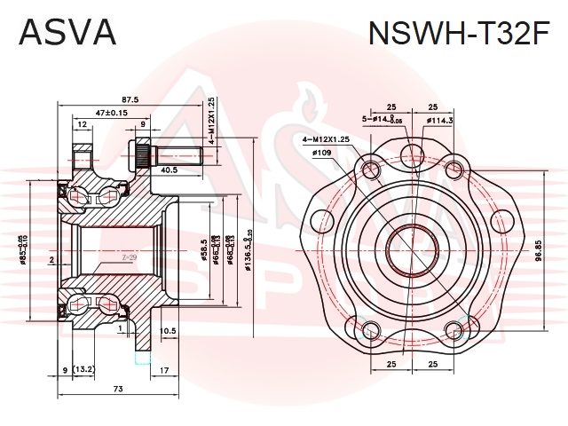 

СТУПИЦА ПЕРЕДНЯЯ, NSWHT32F