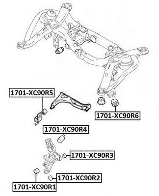 

САЙЛЕНТБЛОК ЗАДНЕЙ ЦАПФЫ ЗАДНИЙ ВЕРХНИЙ, 1701XC90R4