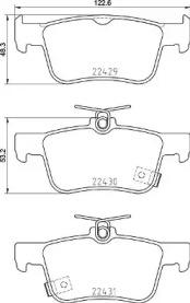 Колодки тормозные к-т, honda civic x coupe 03/16- / honda civic x hatchback (fc, fk) 09/16- / honda 