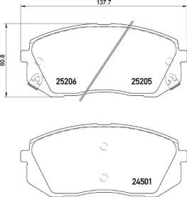 

КОЛОДКИ ТОРМОЗНЫЕ К-Т, HYUNDAI KONA (OS) 06/17- / HYUNDAI SONATA VII (LF) 06/14- / KIA OPTIMA 09/15-, P30093