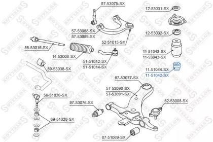 Отбойник амортизатора заднего hyundai getz 02