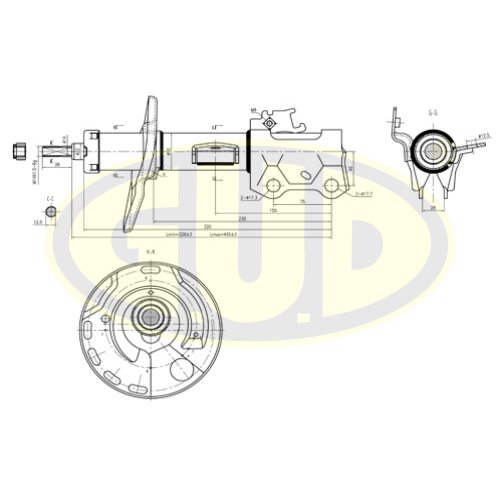 

АМОРТИЗАТОР ПОДВЕСКИ ПЕРЕДНИЙ ПРАВ. TOY AURIS 1.4-2.0 10.06-, GSA339700