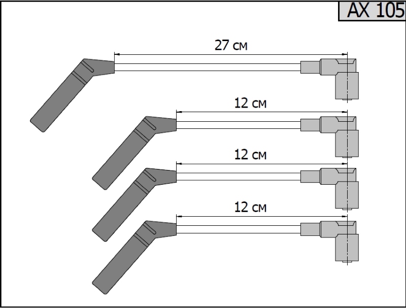Провода в/в chevrolet (1,2) cargen 100%силикон (к-кт)