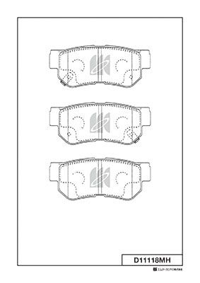 

КОЛОДКИ ТОРМОЗНЫЕ, ЗАДНИЕ (С АНТИСКРИПНОЙ ПЛАСТИНОЙ) HY SANTA FE 00-, SONATA, ELANTRA, OPIRUS, GETZ, AZERA KI SPORTAGE NEW, AMANTI, D11118MH