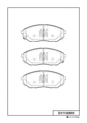

КОЛОДКИ ТОРМОЗНЫЕ, ПЕРЕДНИЕ (С АНТИСКРИПНОЙ ПЛАСТИНОЙ) KI SORENTO 2.4/3.5/2.5 02, D11130MH