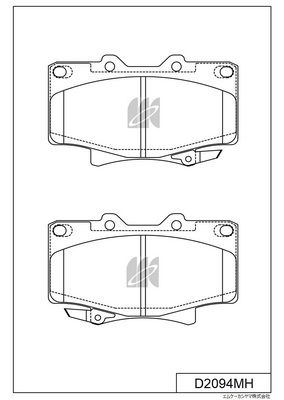 

КОЛОДКИ ТОРМОЗНЫЕ, ПЕРЕДНИЕ (С АНТИСКРИПНОЙ ПЛАСТИНОЙ) TO LAND CRUISER/PRADO FJ80/FZJ80/HDJ81/HZJ81 90-, D2094MH