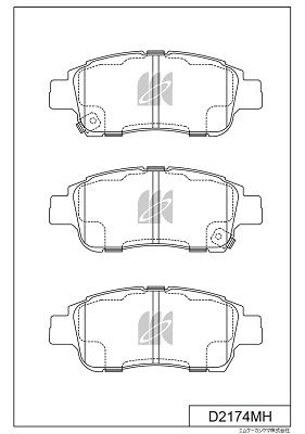 

КОЛОДКИ ТОРМОЗНЫЕ, ПЕРЕДНИЕ (С АНТИСКРИПНОЙ ПЛАСТИНОЙ) TO VITZ 1 -RS/PLATZ 99-, PROBOX/SUCCEED 02-, D2174MH