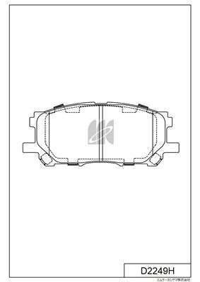 

КОЛОДКИ ТОРМОЗНЫЕ, ПЕРЕДНИЕ (С АНТИСКРИПНОЙ ПЛАСТИНОЙ) TO HARRIER/LE U3 03-, KLUGER MHU28W 05-, D2249H