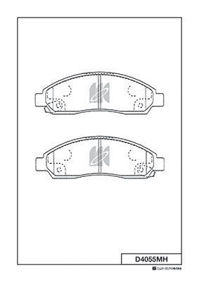 

КОЛОДКИ ТОРМОЗНЫЕ, ПЕРЕДНИЕ (С АНТИСКРИПНОЙ ПЛАСТИНОЙ) IS RODEO/D-MAX 2.5DT 02-, D4055MH