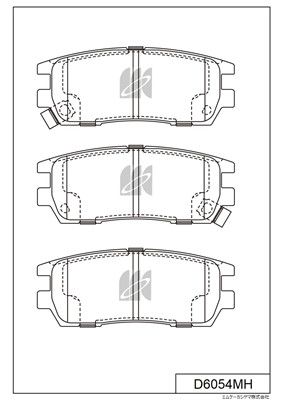 

КОЛОДКИ ТОРМОЗНЫЕ, ЗАДНИЕ (С АНТИСКРИПНОЙ ПЛАСТИНОЙ) MI DELICA/PAJERO II(V2/V4) 91-, D6054MH