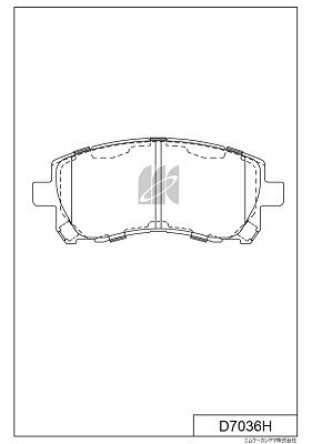 

КОЛОДКИ ТОРМОЗНЫЕ, ПЕРЕДНИЕ (С АНТИСКРИПНОЙ ПЛАСТИНОЙ) SU IMPREZA 96-, LEGACY 96-, FORESTER -STI 97-, D7036H