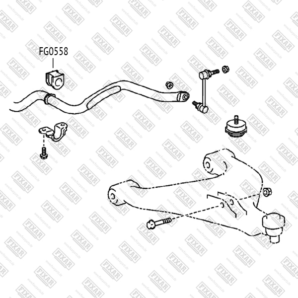 

ВТУЛКА СТАБИЛИЗАТОРА ПЕРЕДНЕГО TOYOTA FORTUNER, HILUX, INNOVA 04-, FG0558