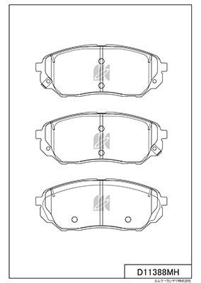 

КОЛОДКИ ТОРМОЗНЫЕ, ПЕРЕДНИЕ (С АНТИСКРИПНОЙ ПЛАСТИНОЙ) KIA SORENTO (2200CC-3300CC) 14, D11388MH