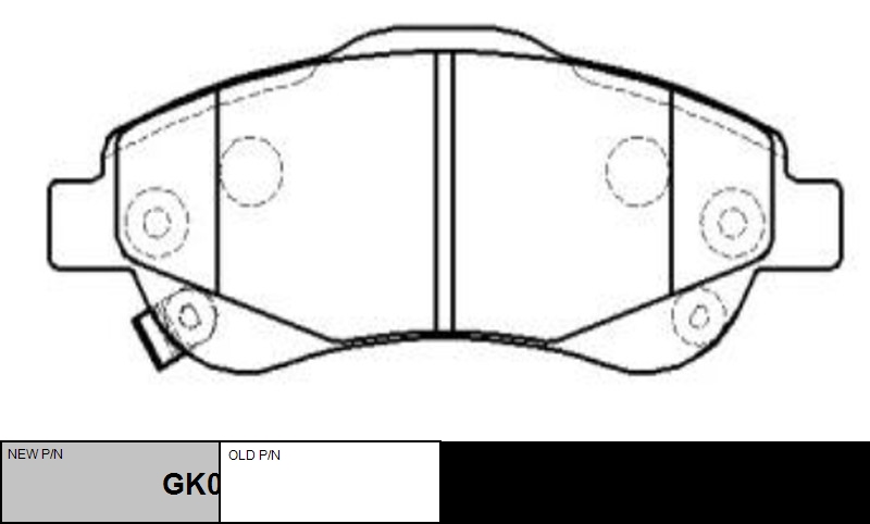 

КОЛОДКИ ТОРМОЗНЫЕ GK0390/CKHO73, GK0390