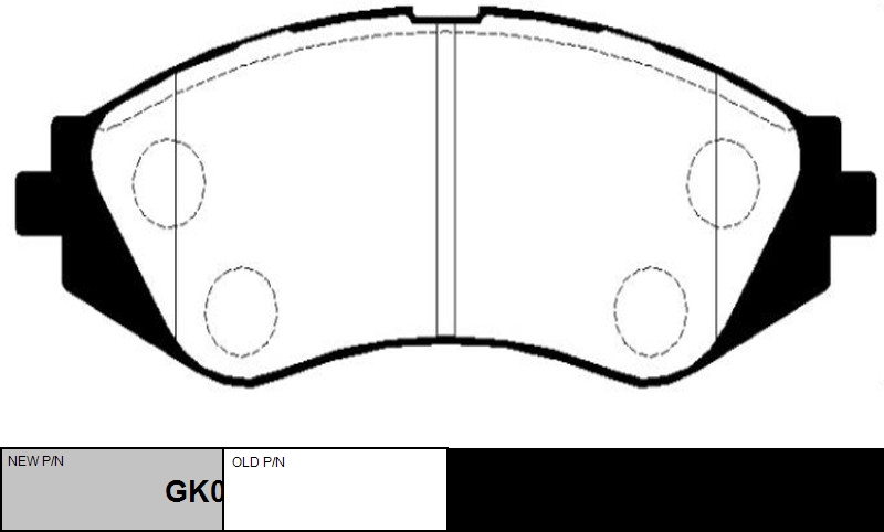 

КОЛОДКИ ТОРМОЗНЫЕ GK0433/CKKD5, GK0433