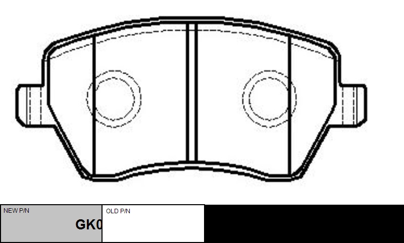 

КОЛОДКИ ТОРМОЗНЫЕ GK0841/CKN126, GK0841