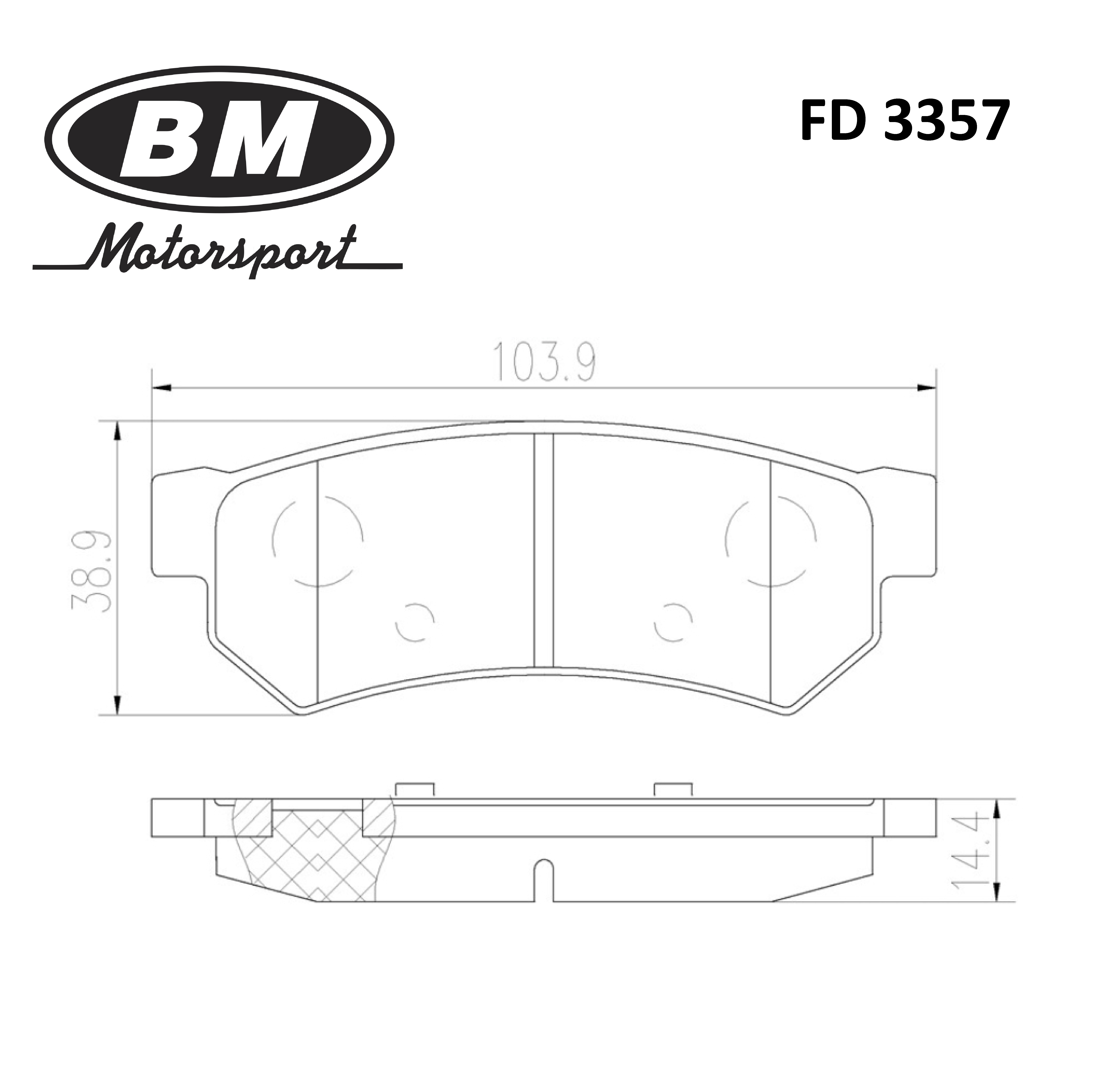 

КОЛОДКИ ТОРМОЗНЫЕ ДИСКОВЫЕ ЗАДНИЕ, FD3357
