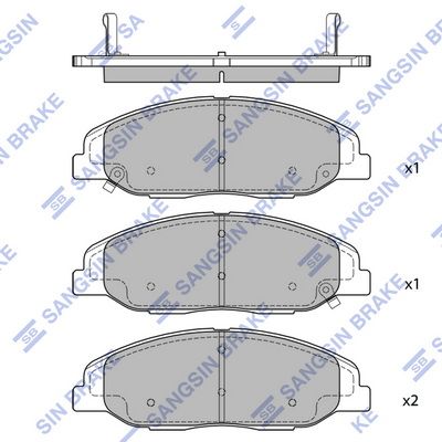 Sp2255_колодки дисковые передние cadillac cts 3.6 08