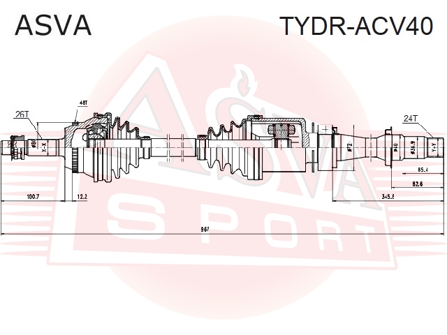 

ПРИВОДНОЙ ВАЛ ПРАВЫЙ, TYDRACV40