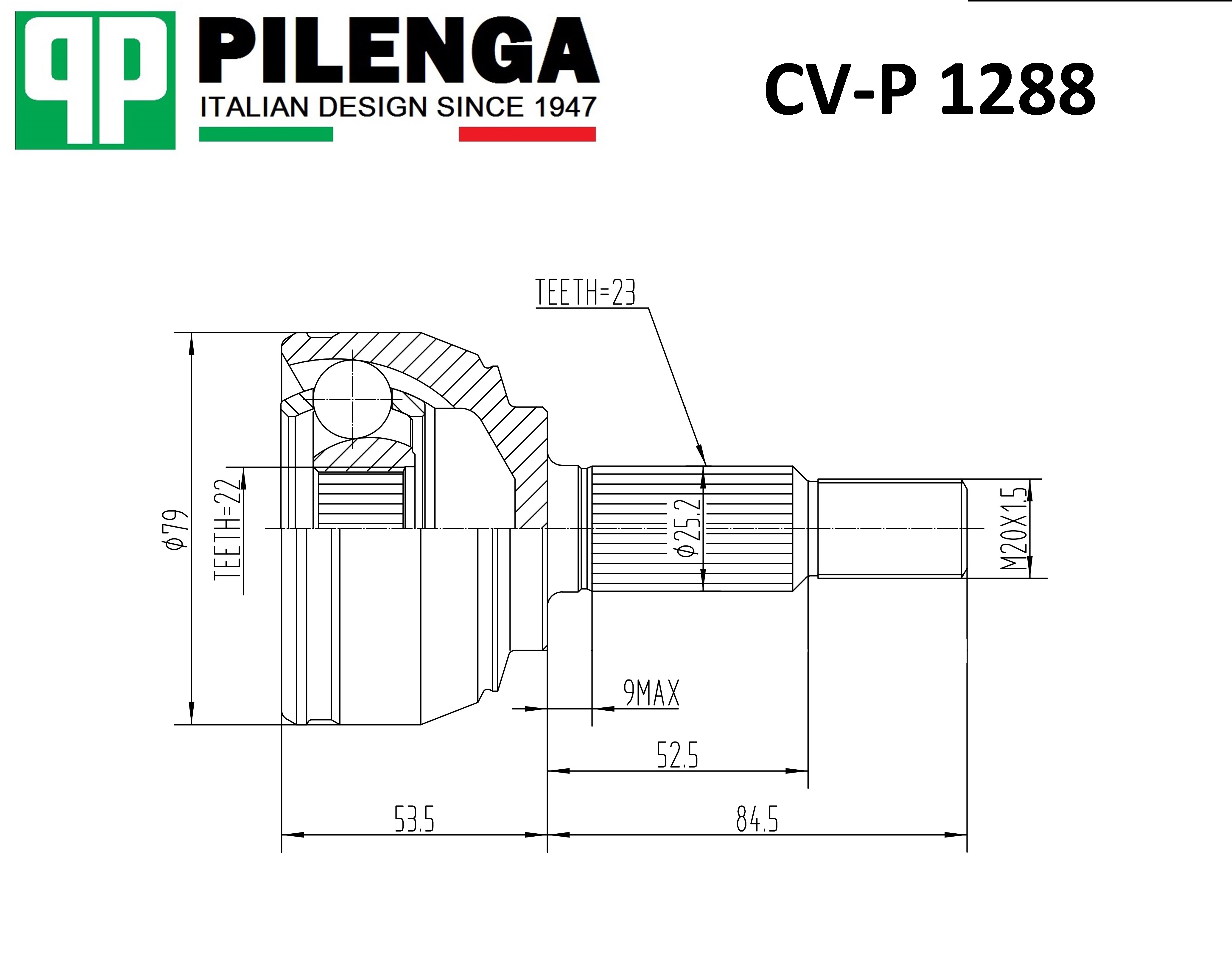 

ШРУС ВНЕШНИЙ, CVP1288