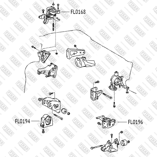 

ОПОРА ДВИГАТЕЛЯ ПЕРЕДНЯЯ TOYOTA COROLLA 06-, FL0194