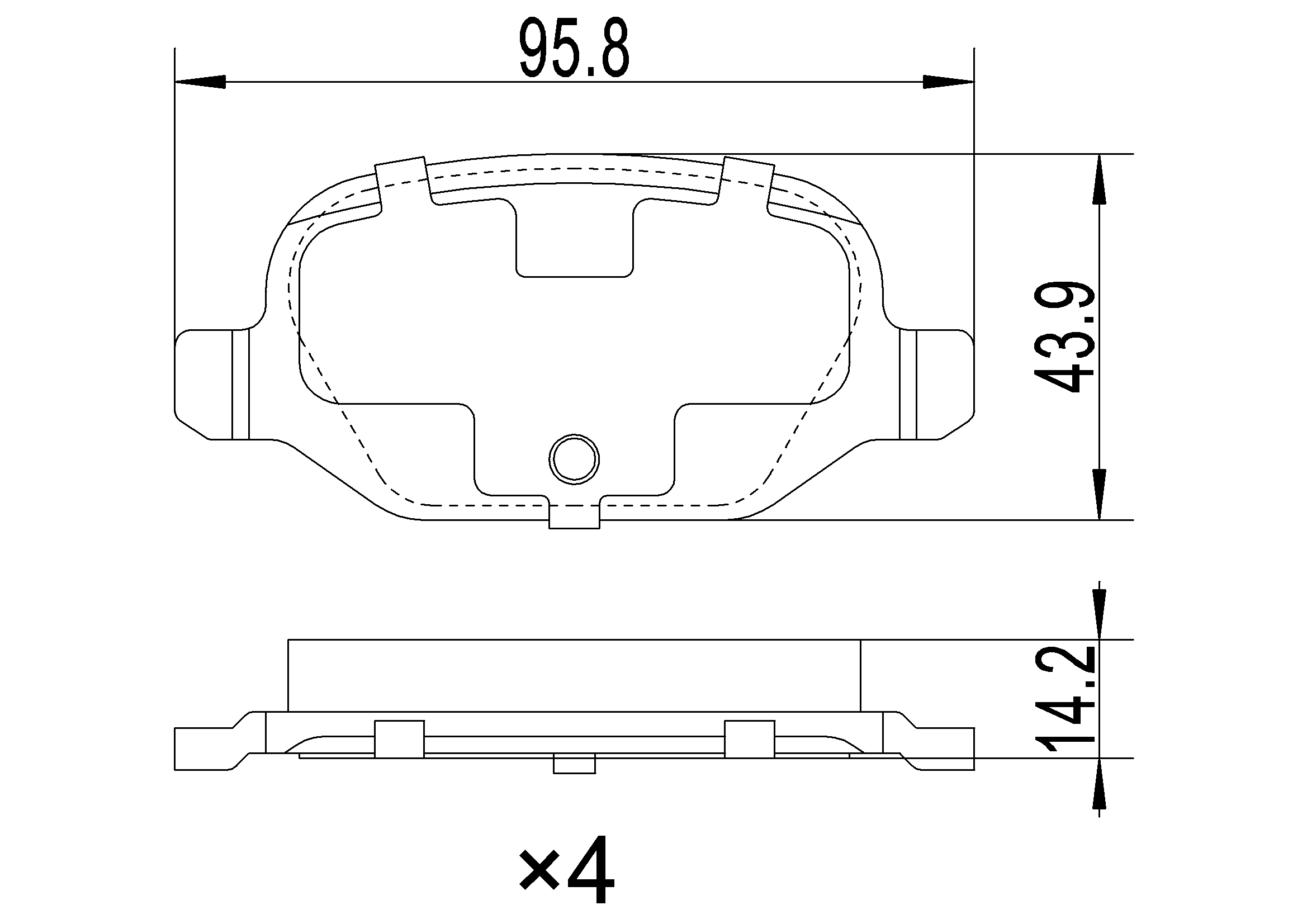 

КОЛОДКИ ТОРМОЗНЫЕ LADA VESTA SW CROSS, KALINA SPORT, GRANTA SPORTЗАДНИЕ, В КОМПЛЕКТЕ СО СМАЗКОЙ (5Г), B1105004