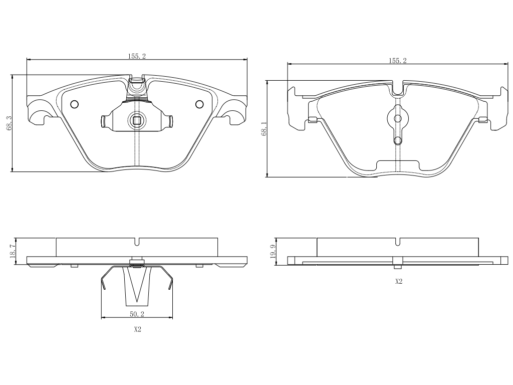 

КОЛОДКИ ТОРМОЗНЫЕ BMW 5(F10, 1)09-, 6(F12, 3) 11-, 7(F01-4) 08-ПЕРЕДНИЕ, В КОМПЛЕКТЕ СО СМАЗКОЙ (5Г), B1114021