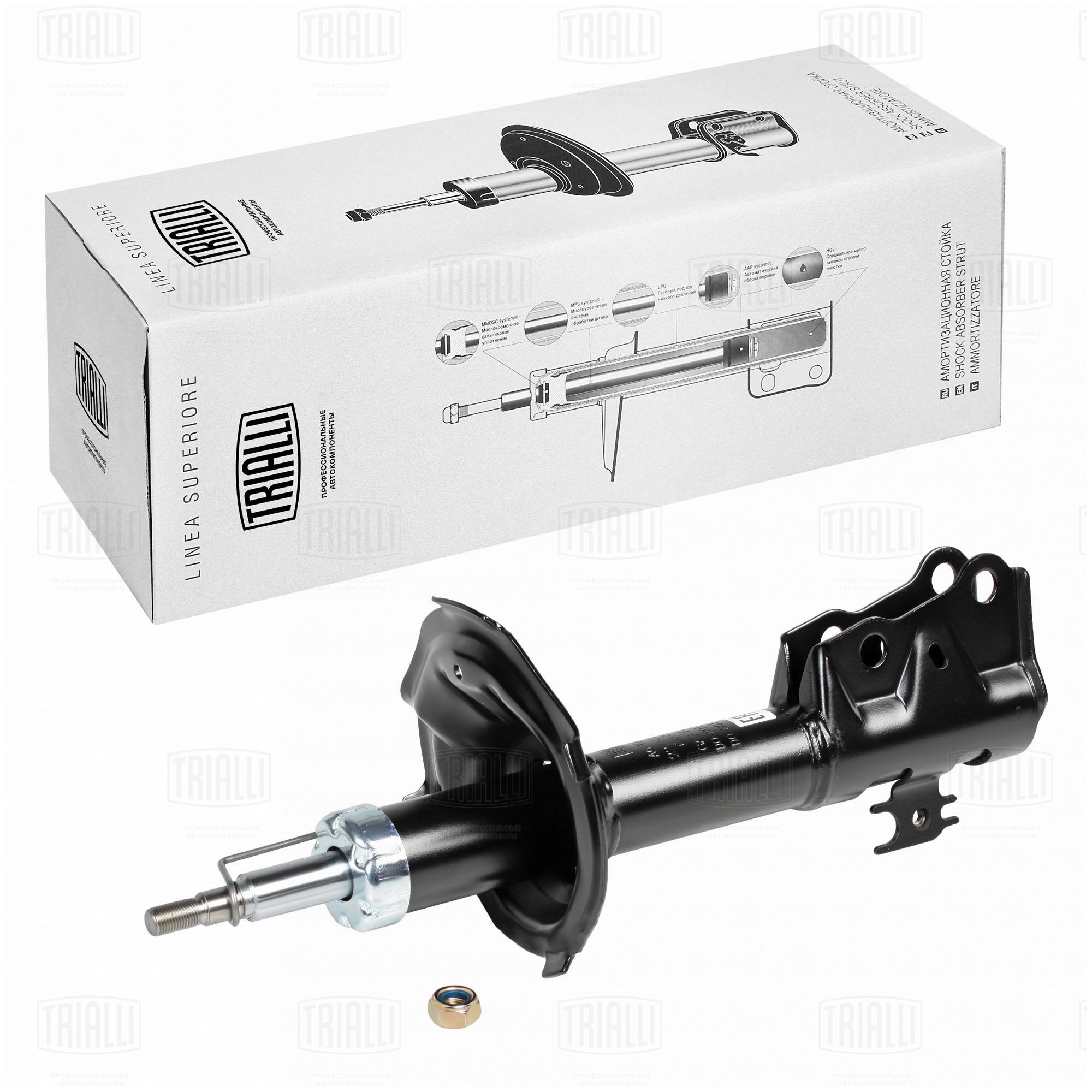 

АМОРТИЗАТОР (СТОЙКА) ПЕРЕД. ГАЗ. TOYOTA YARIS (99-), GEELY MK (08-), AG19074