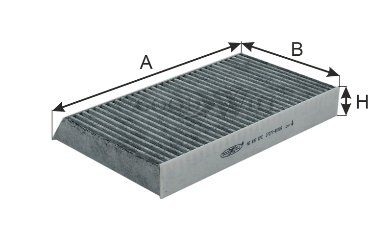 

ФИЛЬТР САЛОНА RENAULT FLUENCE 10-, MEGANE III 08- GOODWILL УГОЛЬНЫЙ, AG697CFC