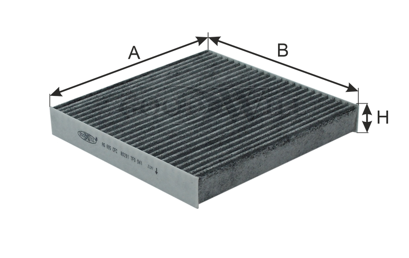 

ФИЛЬТР САЛОНА (УГОЛЬНЫЙ) HONDA CITY, CR-Z, HR-V II, JAZZ III, IV, AG695CFC