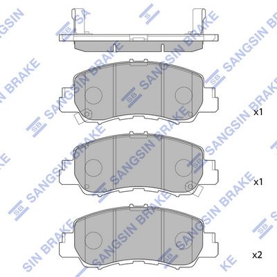 

КОЛОДКИ ТОРМОЗНЫЕ ПЕРЕДНИЕ SP4344, SP4344