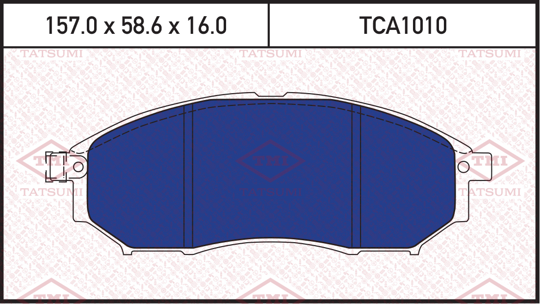 

КОЛОДКИ ТОРМОЗНЫЕ ДИСКОВЫЕ ПЕРЕДНИЕ, TCA1010