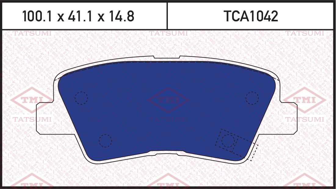 

КОЛОДКИ ТОРМОЗНЫЕ ДИСКОВЫЕ ЗАДНИЕ, TCA1042