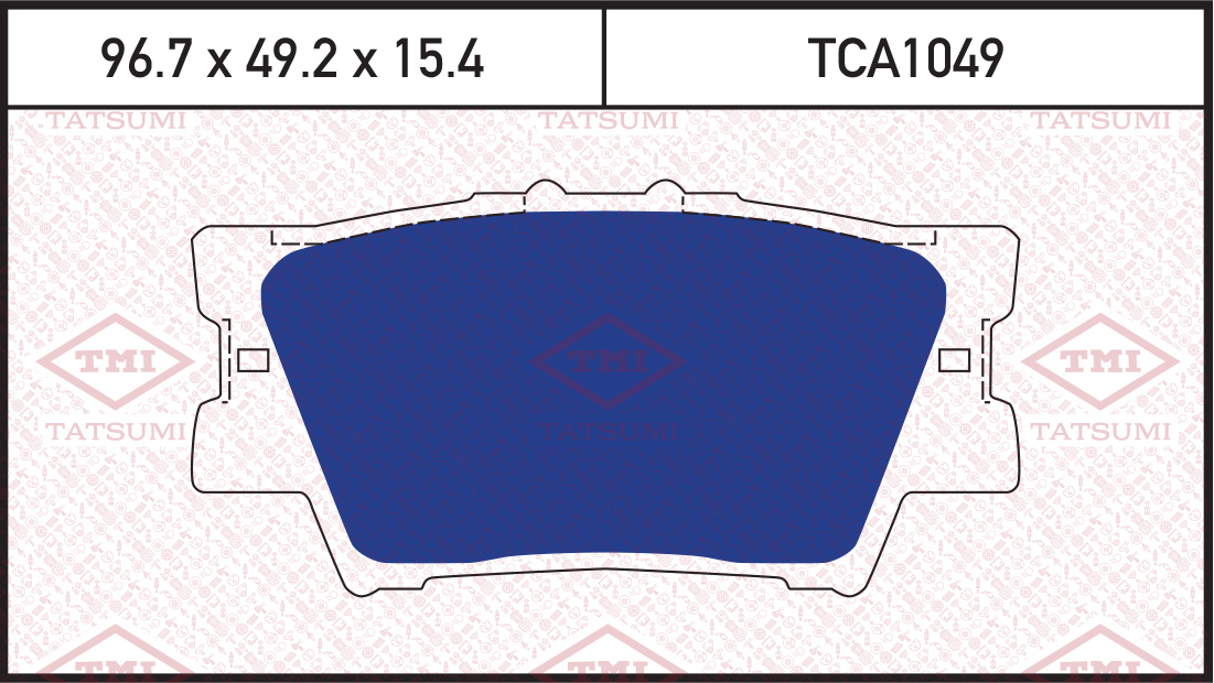 

КОЛОДКИ ТОРМОЗНЫЕ ДИСКОВЫЕ ЗАДНИЕ, TCA1049