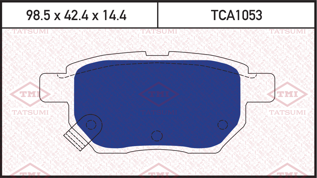 

КОЛОДКИ ТОРМОЗНЫЕ ДИСКОВЫЕ ЗАДНИЕ, TCA1053