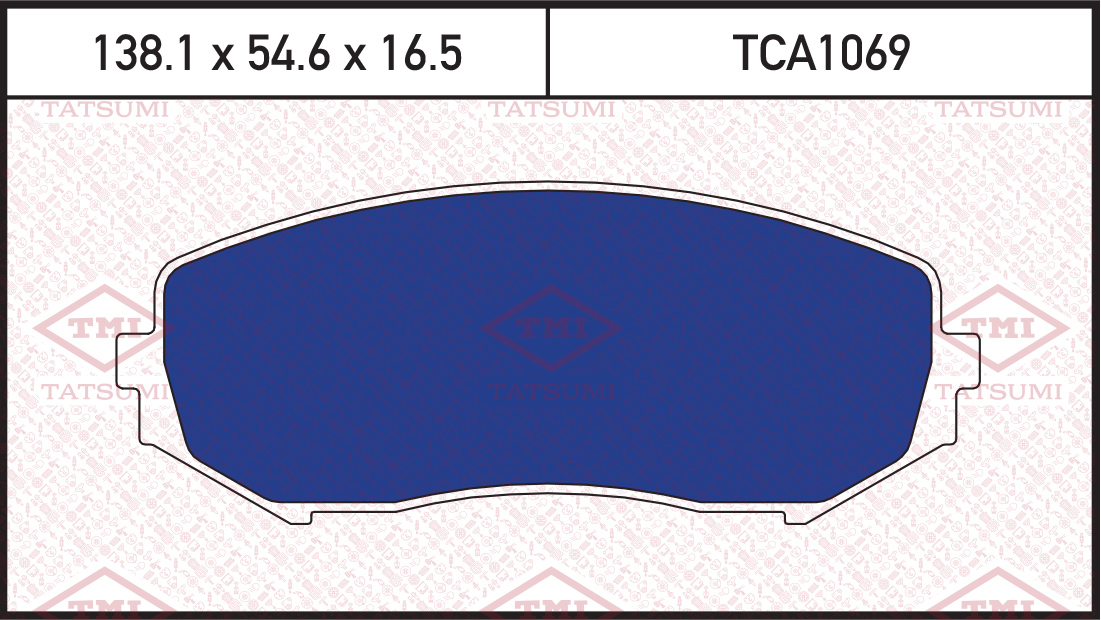 

КОЛОДКИ ТОРМОЗНЫЕ ДИСКОВЫЕ ПЕРЕДНИЕ, TCA1069