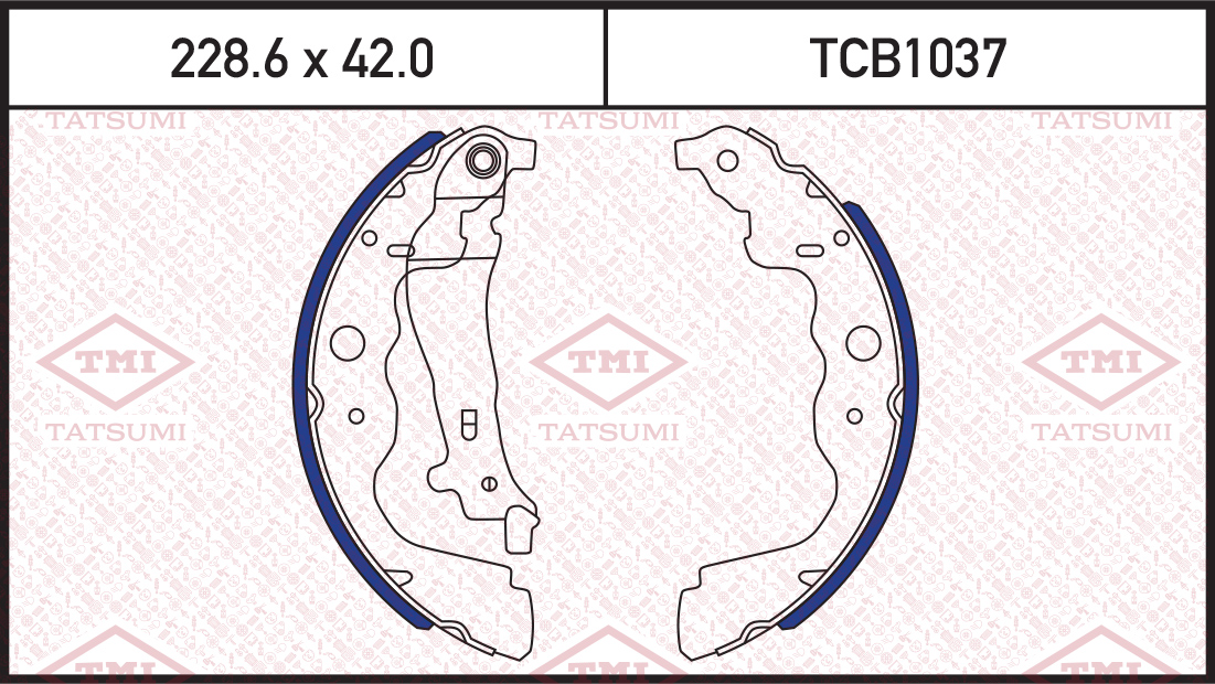 

КОЛОДКИ ТОРМОЗНЫЕ БАРАБАННЫЕ, TCB1037
