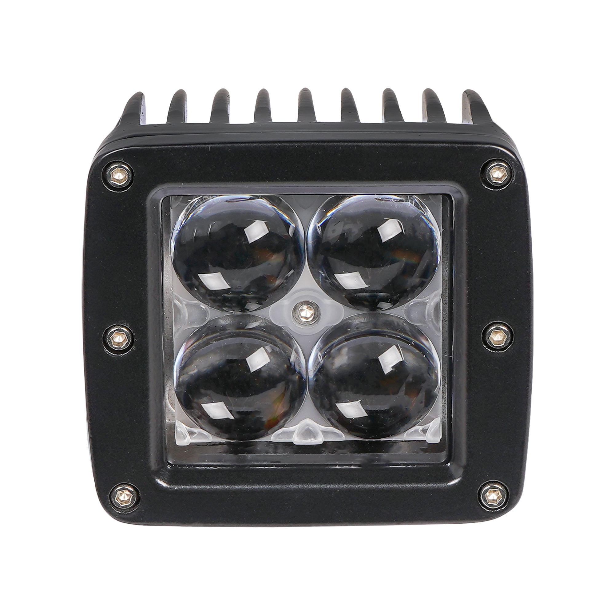 

ФАРА СВЕТОДИОДНАЯ КВАДРАТНАЯ, 4 LED ЛИНЗА 4D, 12W, (82Х75Х75) 12/24V (ALED008), ALED008