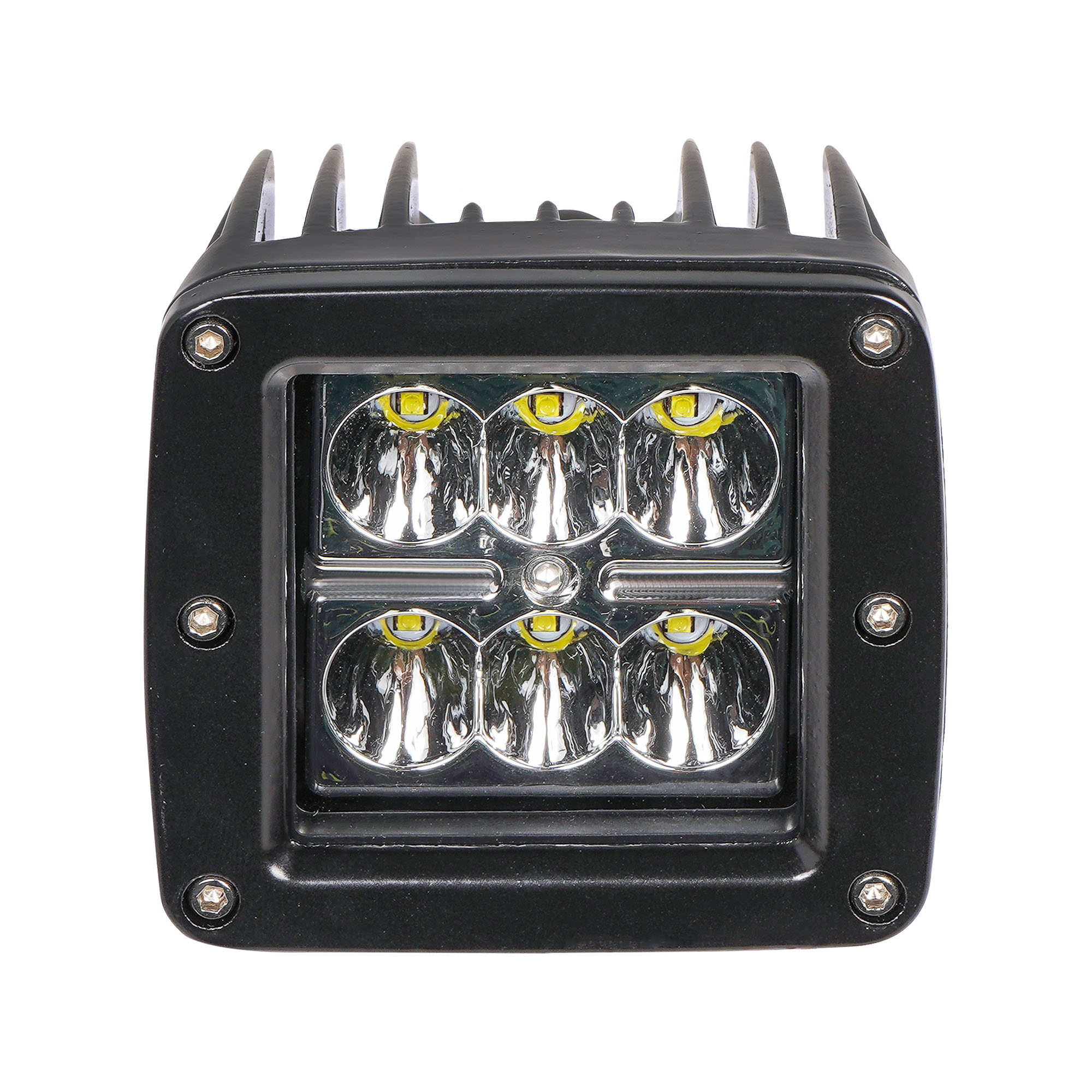 

ФАРА СВЕТОДИОДНАЯ КВАДРАТНАЯ, 6 LED НАПРАВЛЕННЫЙ СВЕТ, 18W, (82Х75Х75) 12/24V (ALED009), ALED009