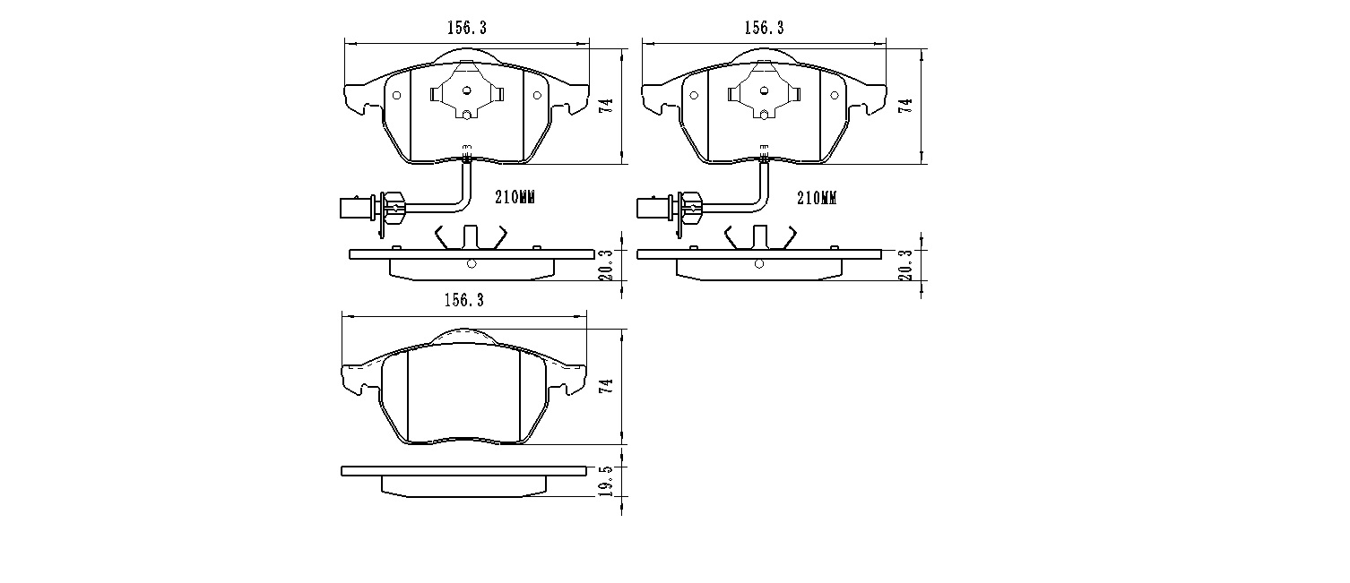 

WINKOD КОЛОДКИ ДИСКОВЫЕ | ПЕРЕДНИЕ AUDI A6 (97-02) VOLKSWAGEN PASSAT 1.6-2.5TDI (98-), W0154BP