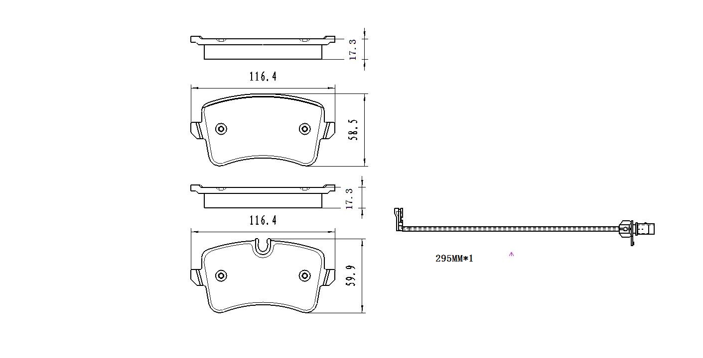 

WINKOD КОМПЛЕКТ ТОРМОЗНЫХ КОЛОДОК AUDI A6 (11-) A7 (10-) A8 (09-), W1664BP