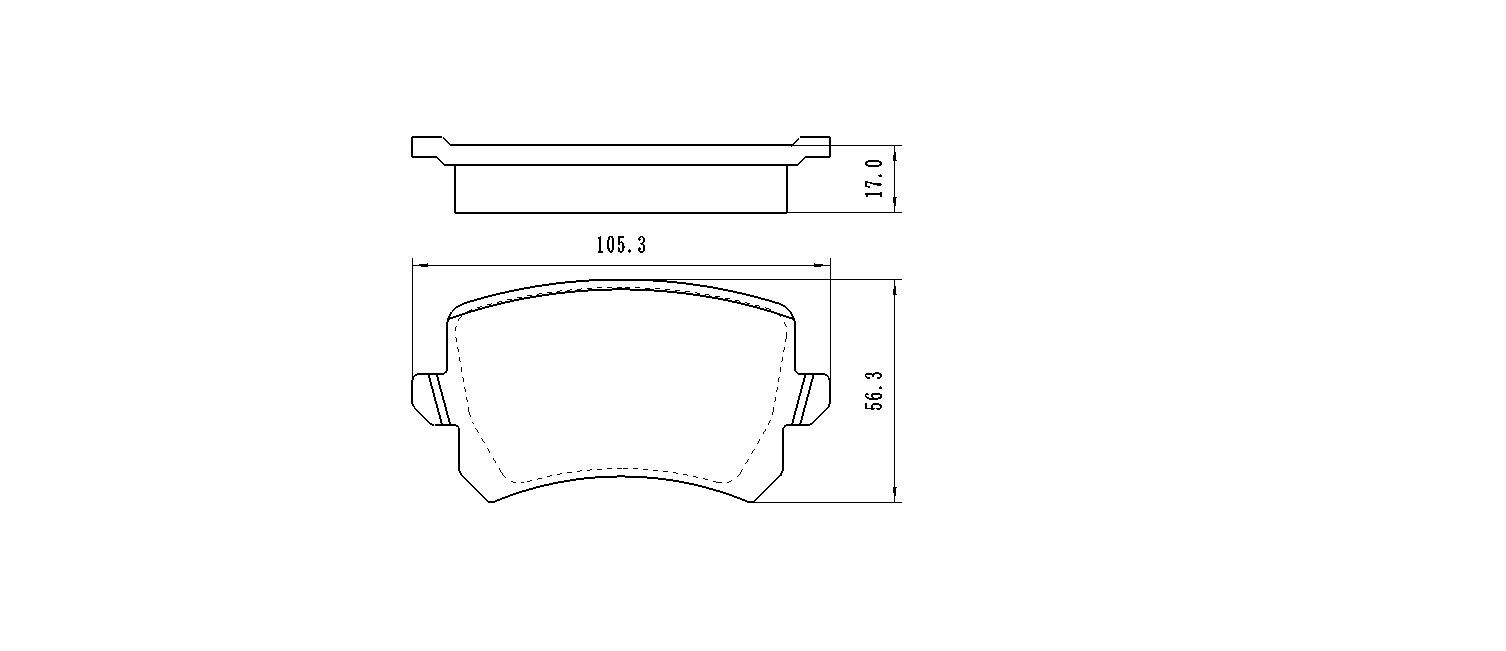 

WINKOD КОЛОДКИ ДИСКОВЫЕ | ЗАДНИЕ VOLKSWAGEN PASSAT 3C2, 3C5 (05-), W1703BP