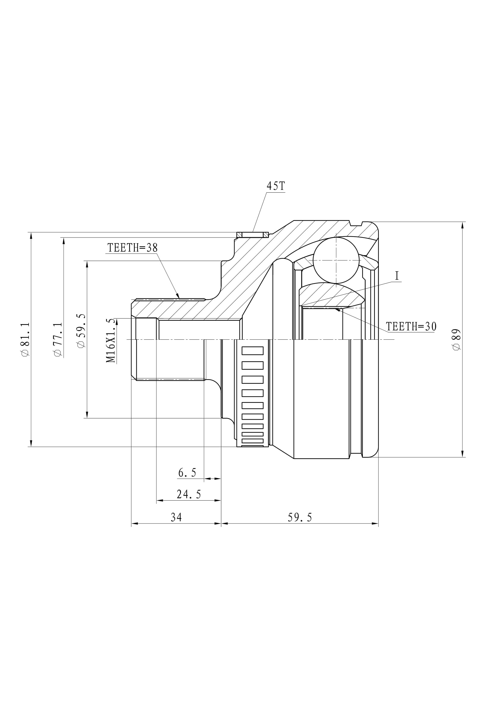 

WINKOD AD-802A ШРУС 38|30|59,5 ABS|45 (OUTER) FULL KIT VOLKSWAGEN PASSAT (97-) AUDI A6, W2204CV