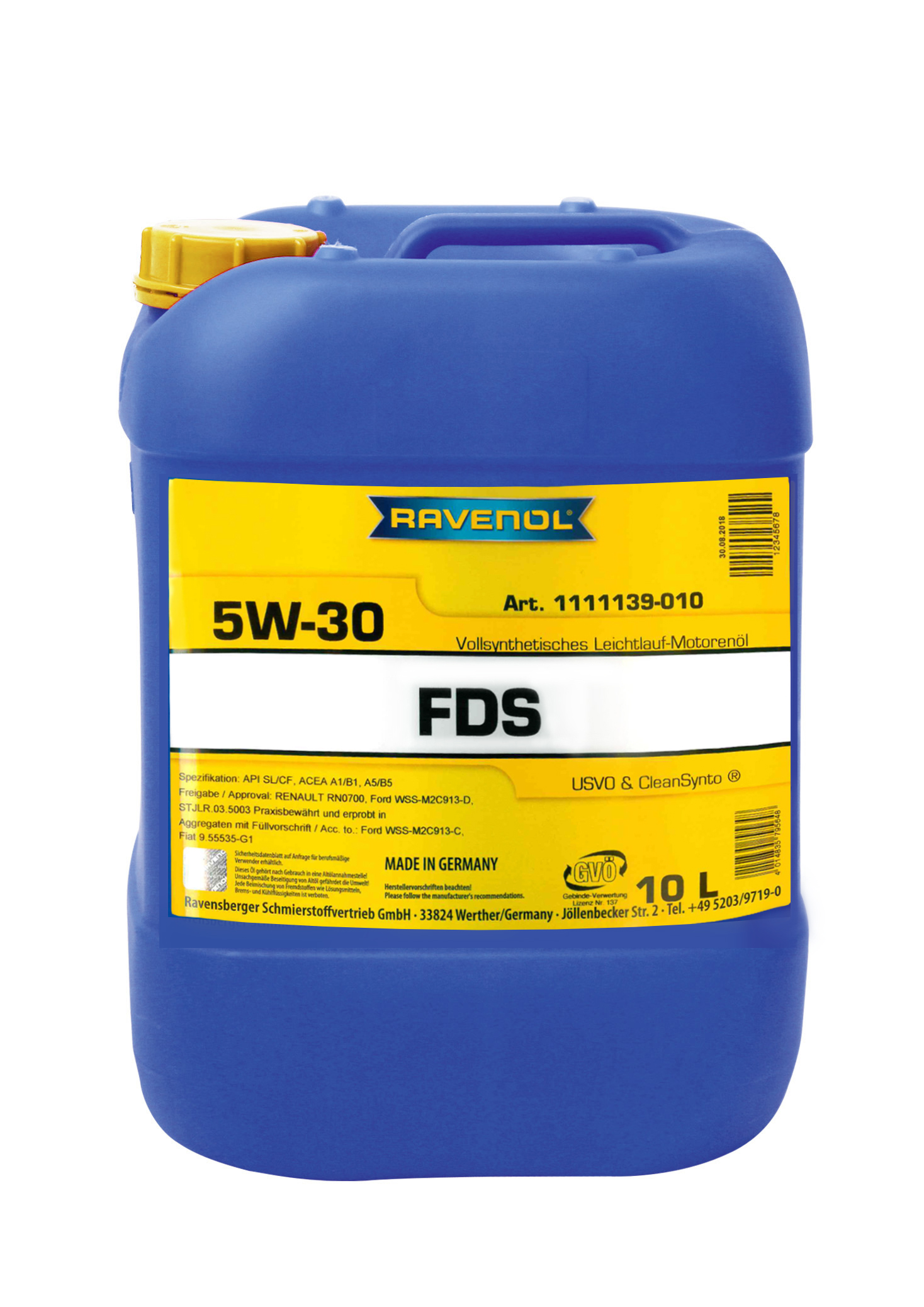 SAE 5W-30 10L FDS NEW МОТОРНОЕ МАСЛО